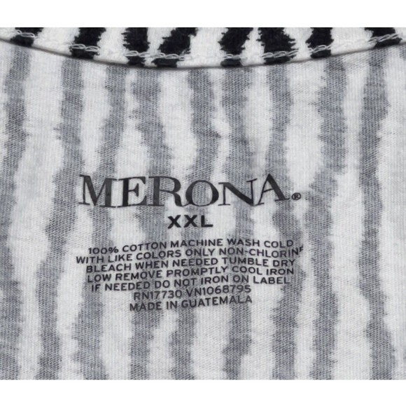 Merona Shirt Women 2XL Black White Striped Tank Top Sleeveless Scoop Neck Blouse - Picture 2 of 7